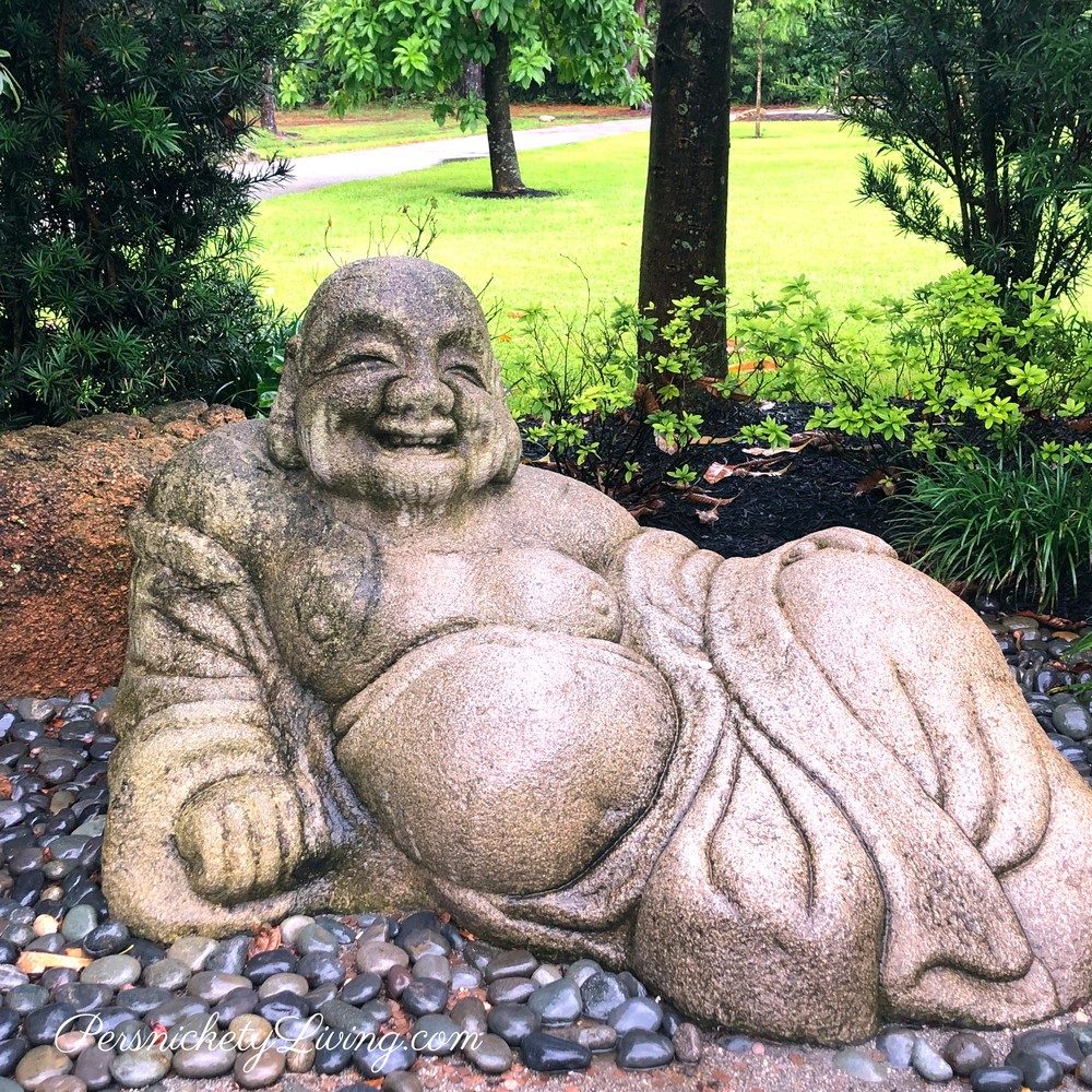 Hotei God of Happiness Statue at Morikami Japanese Garden in FLorida