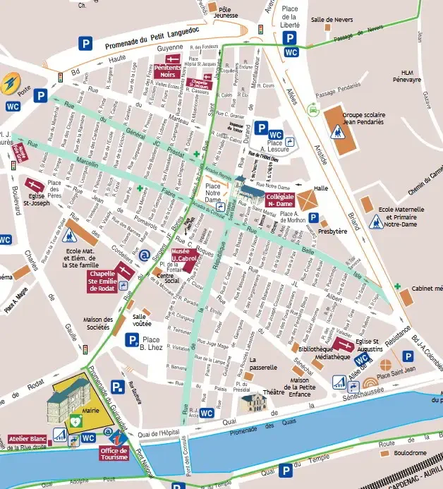 map of old town villefranche de rouergue france film location all the light we cannot see