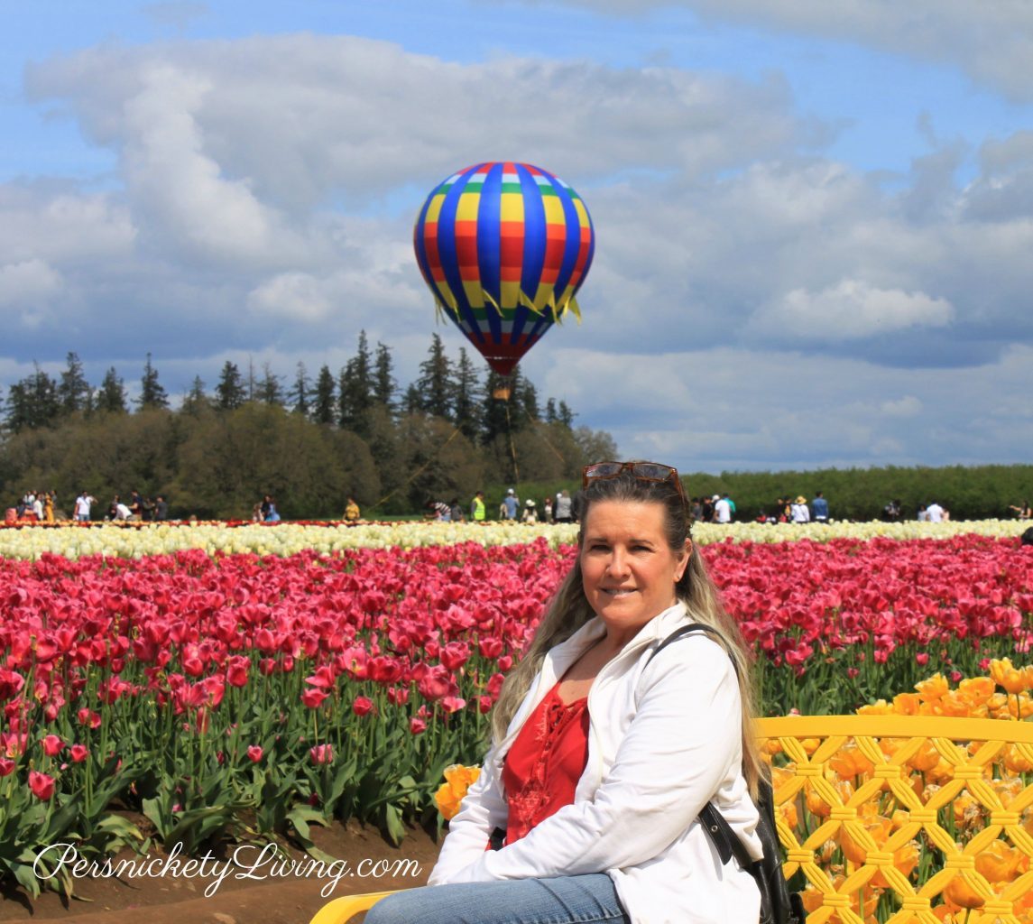 Kit at the Portland Tulip Festival