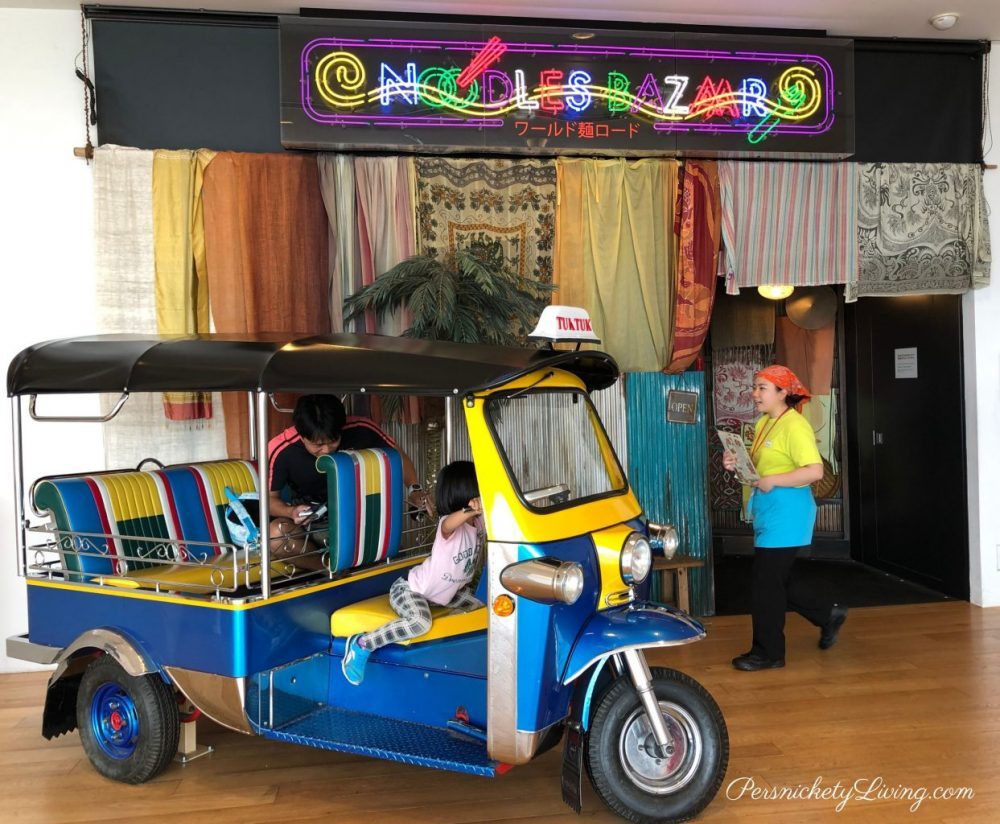 Tuk tuk in front of the Noodles Bazaar