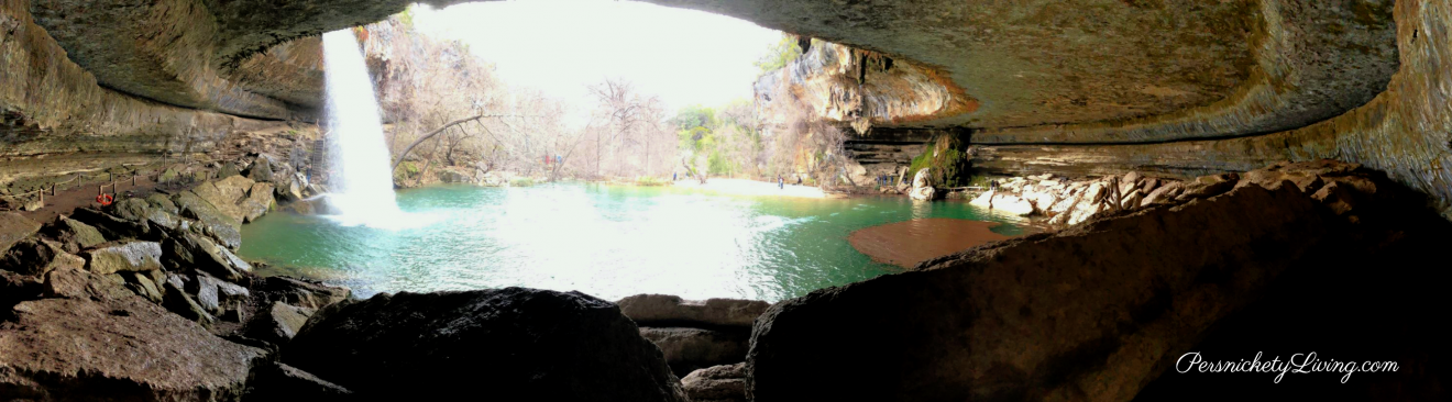 Hamilton Pool Panoramic Panoramic view of grotto, waterfall, pool