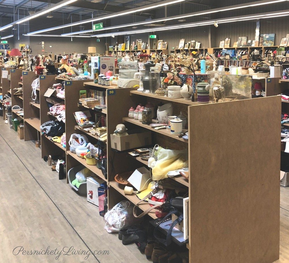 Interior Permanent Vide Grenier thrift store in france many booths small items for sale