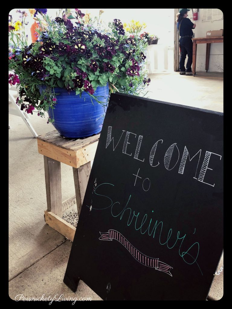 Welcome sign at Schreiner's Iris Gardens