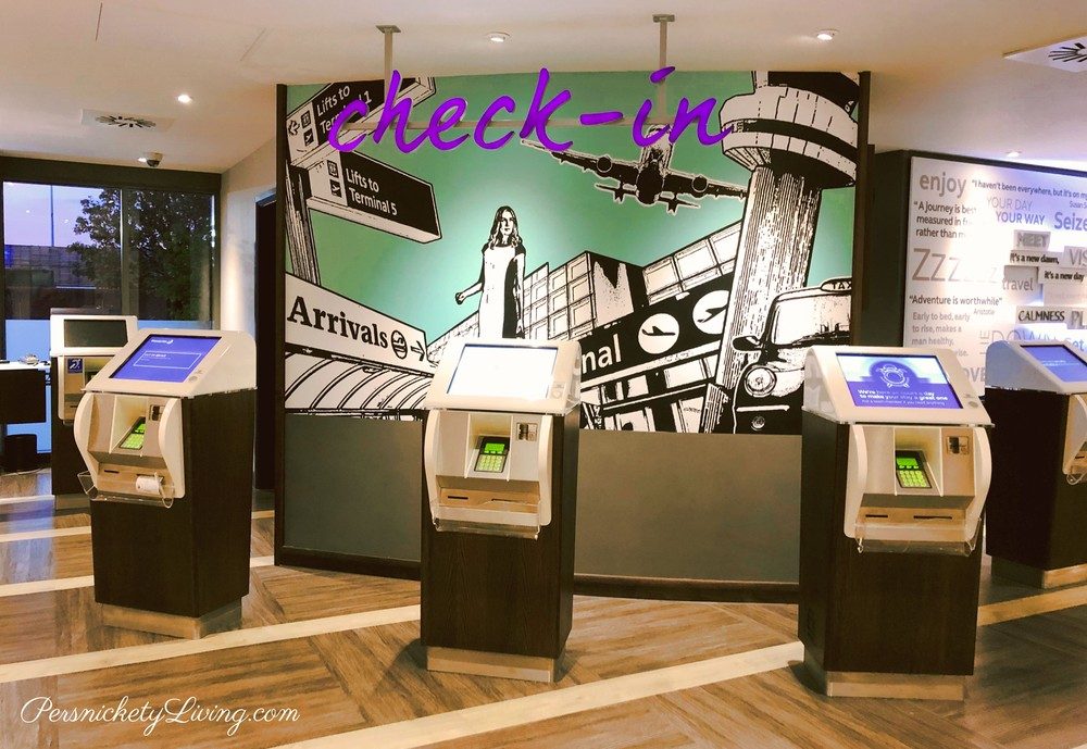 Self check-in kiosks at Premier Inn T4