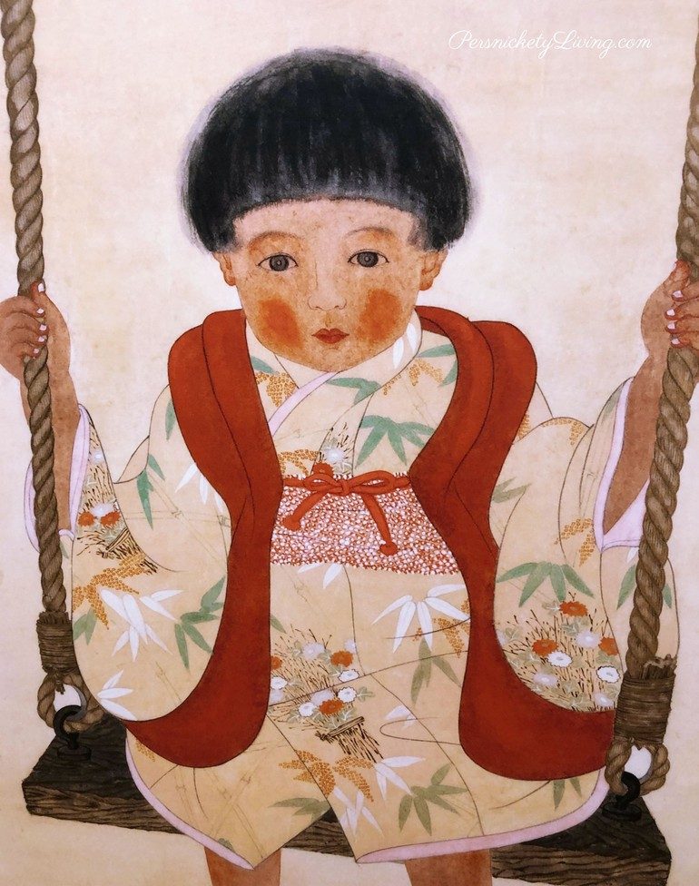 Beautiful Japanese Art in Cup Noodles Museum a child on a swing