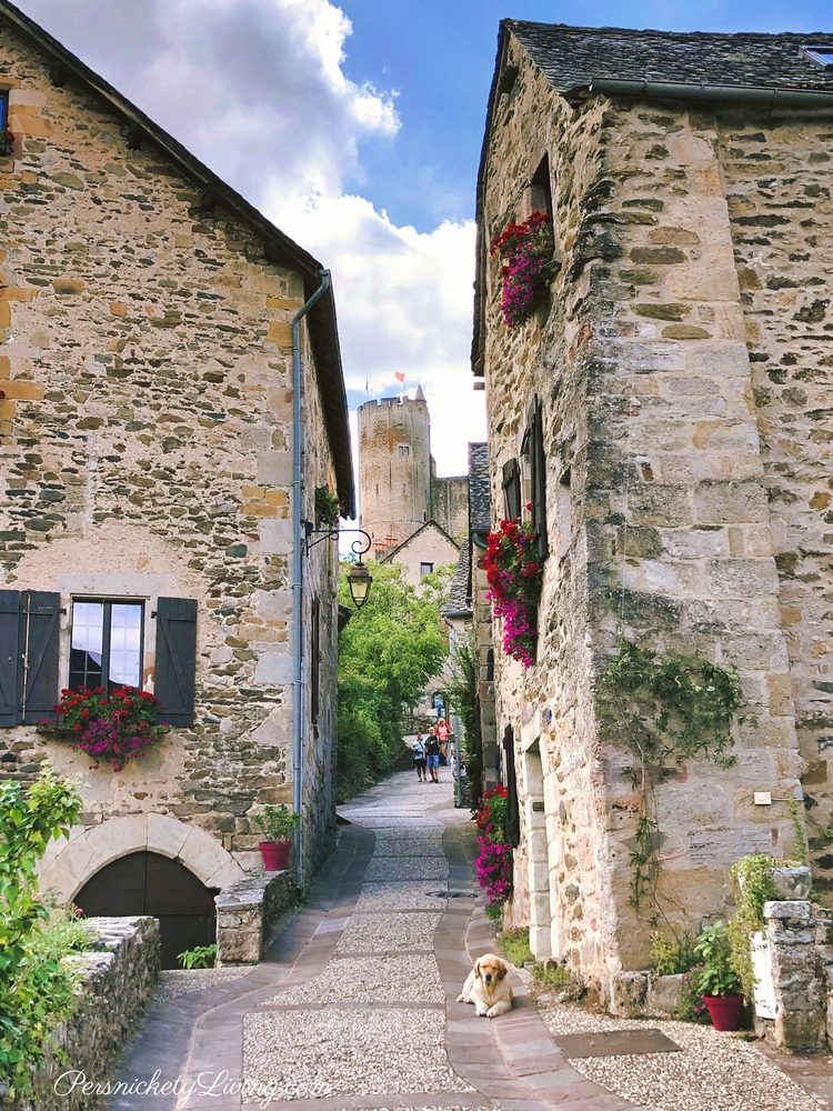 Walking toward the fortress in Najac France