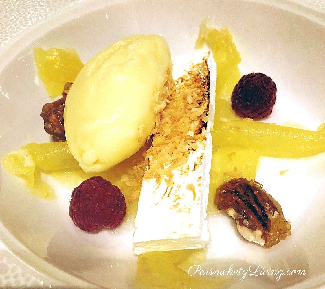 Vegan Pineapple Carpaccio Pina Colada Sorbet