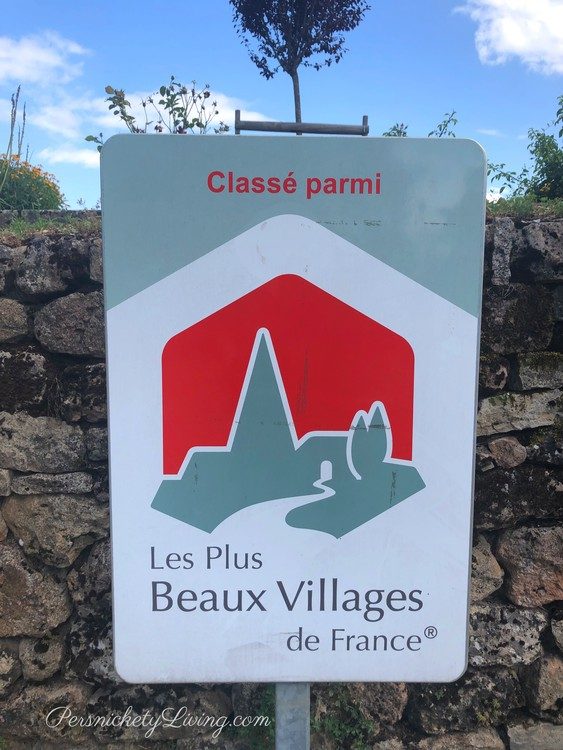 Sign designated les plus beaux villages de france