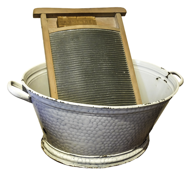 laundry washboard and basin with handles
